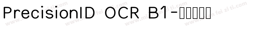 PrecisionID OCR B1字体转换